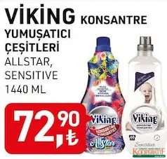 VİKİNG KONSANTRE YUMUŞATICI ÇEŞİTLERİ 1440 ML VİKİNG KONSANTRE YUMUŞATICI ÇEŞİTLERİ 1440 ML